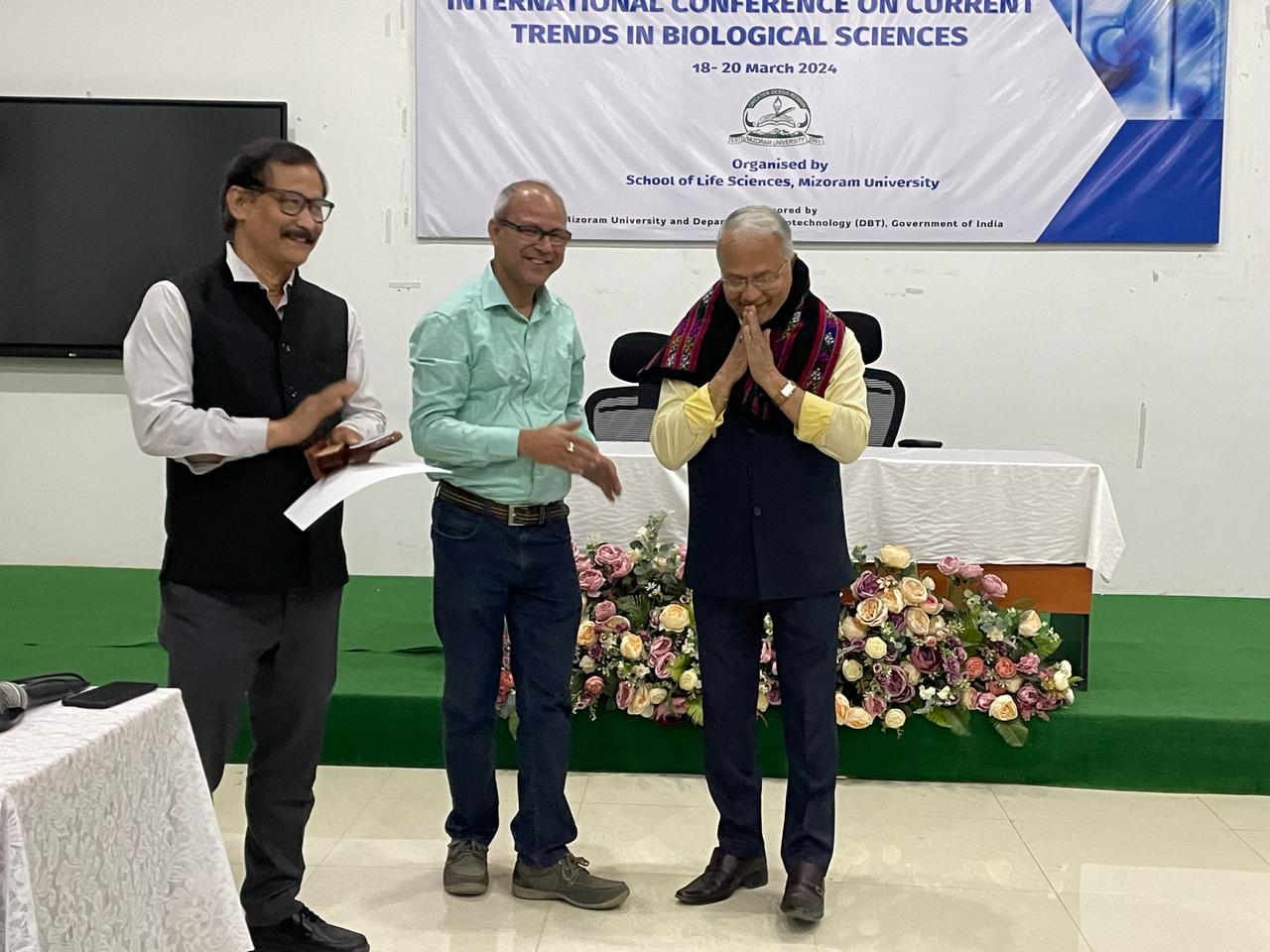 Prof. Bidyut Kumar Sarmah delivers the Lead/Invited talk during the International Conference on current trends in Biological Science at Mizoram University